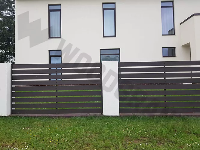 Забор из ДПК. Горизонтальный штакетник